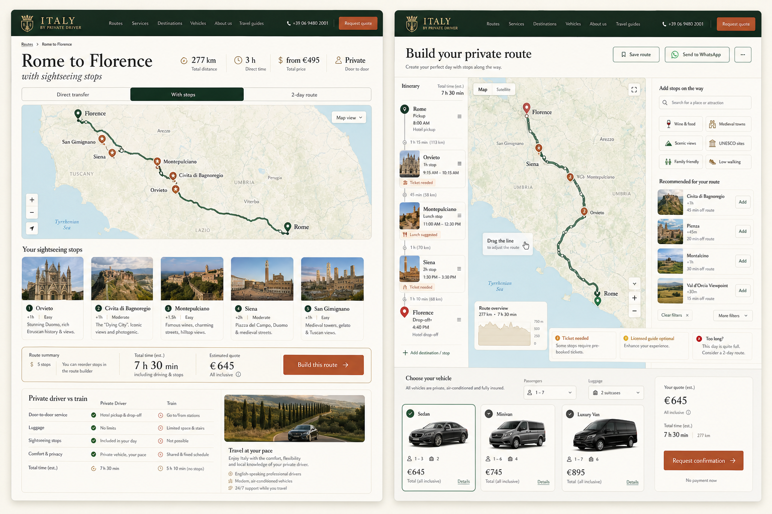 Маршрут с остановками и route builder